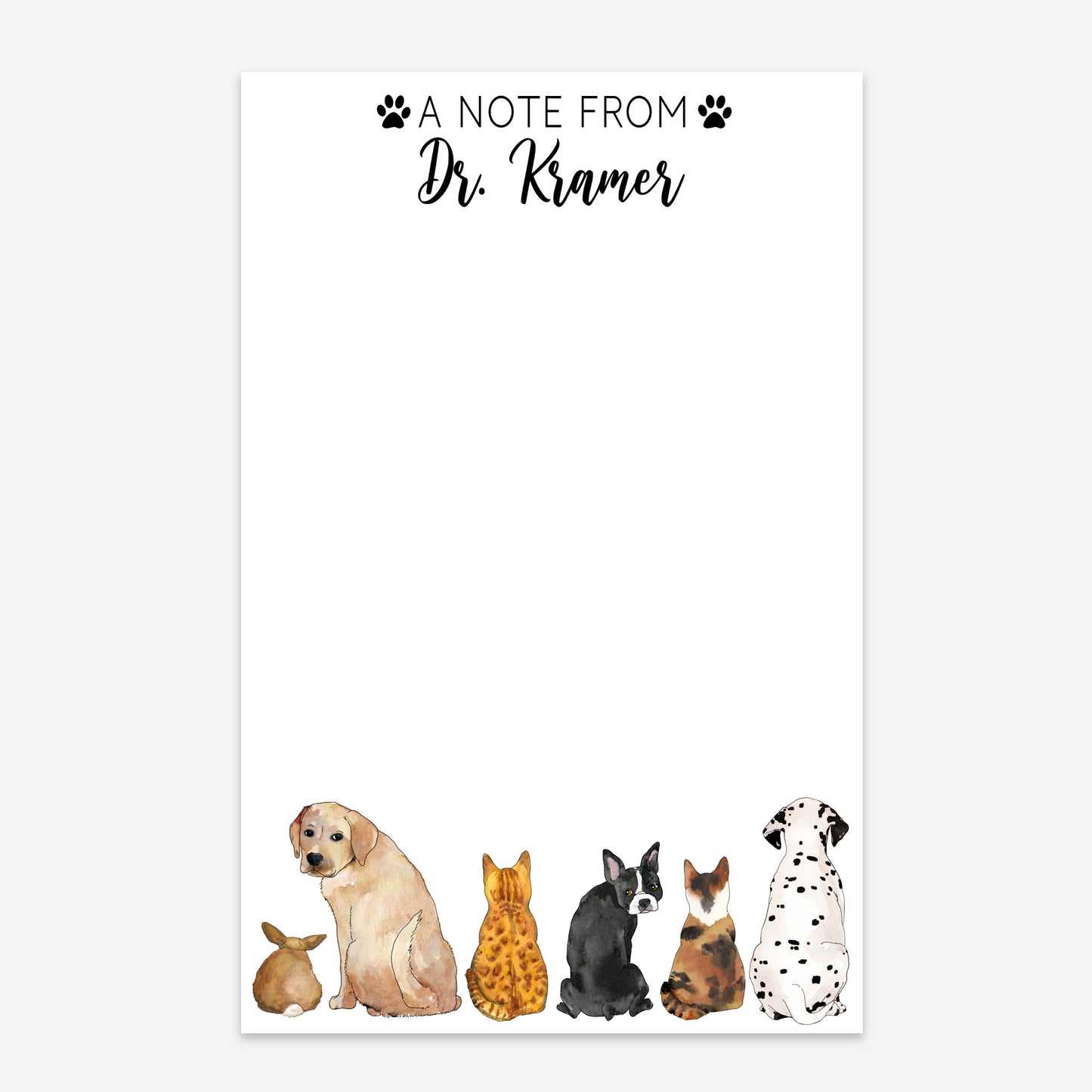 Personalized Veterinary Notepad
