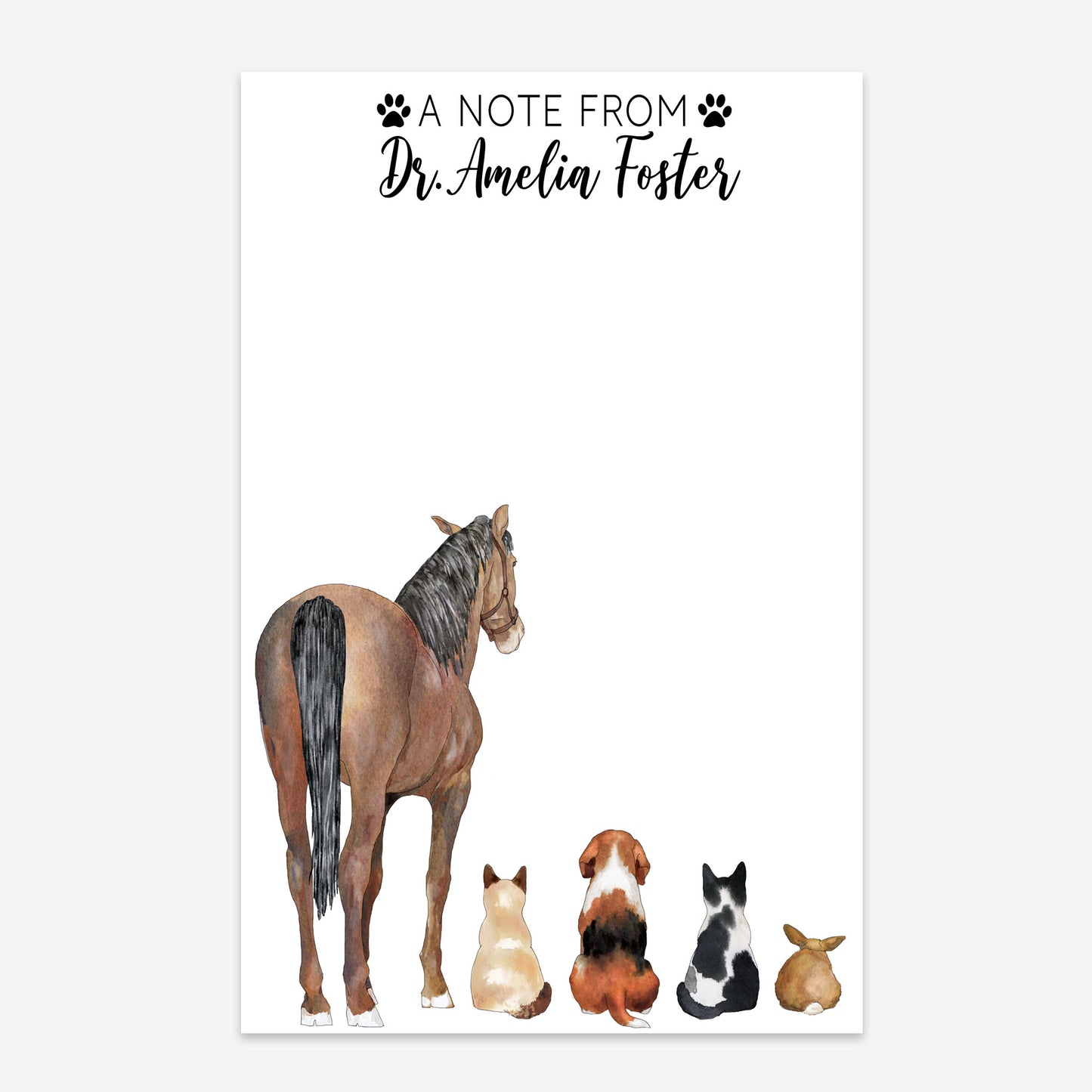 Personalized Veterinary Notepad