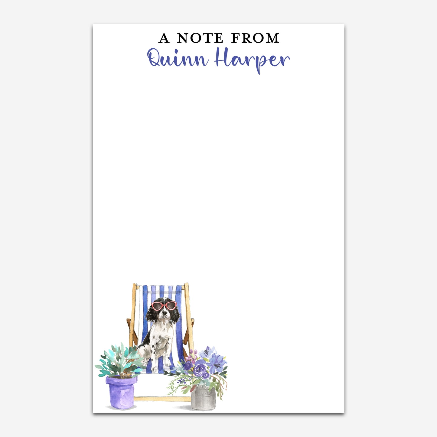 Personalized English Springer Spaniel Notepad