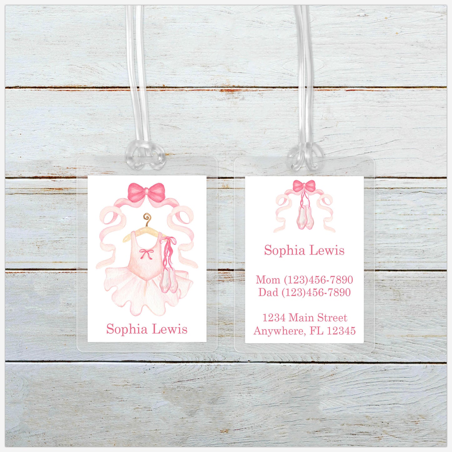 Personalized Ballet Backpack Tag