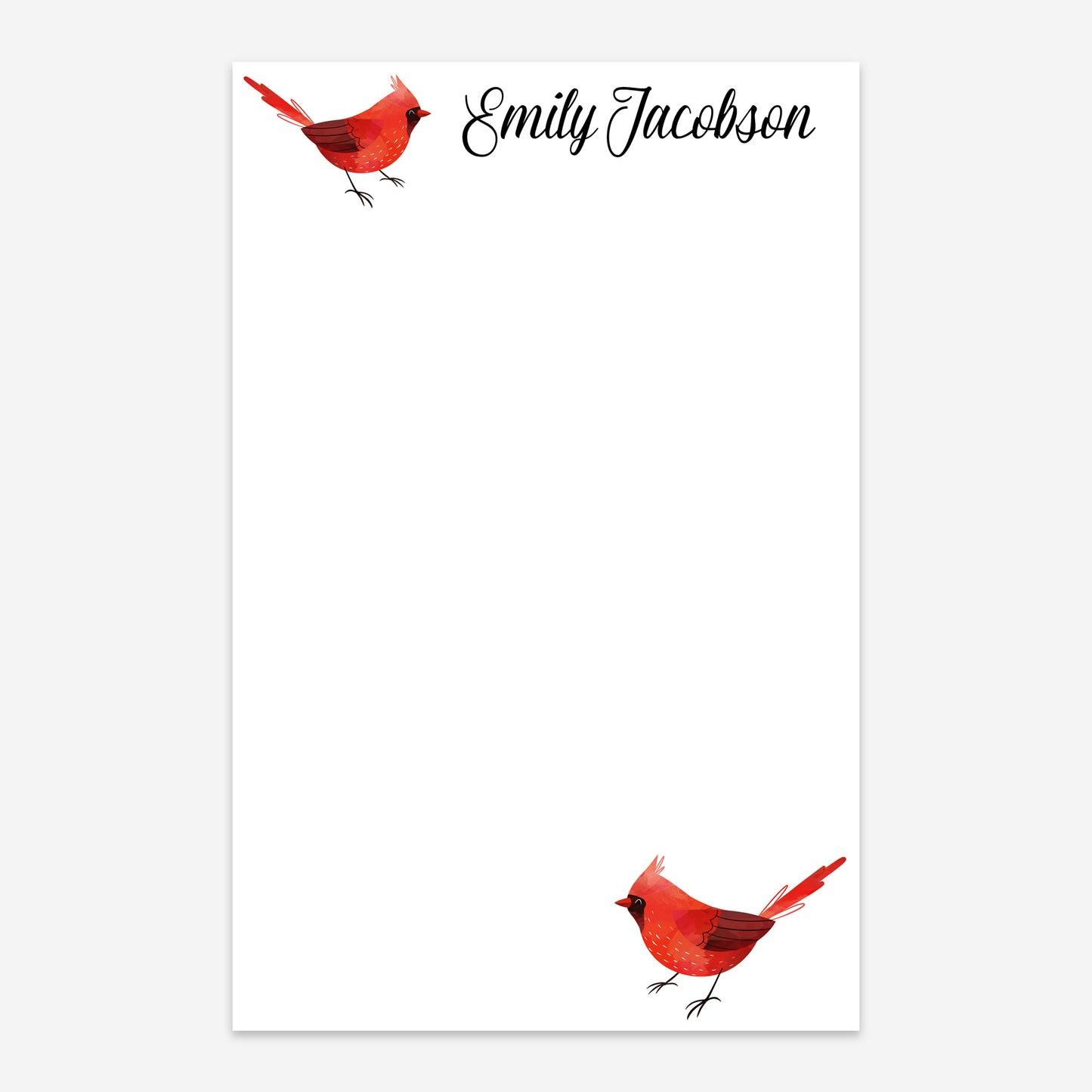 Personalized Cardinal Notepad