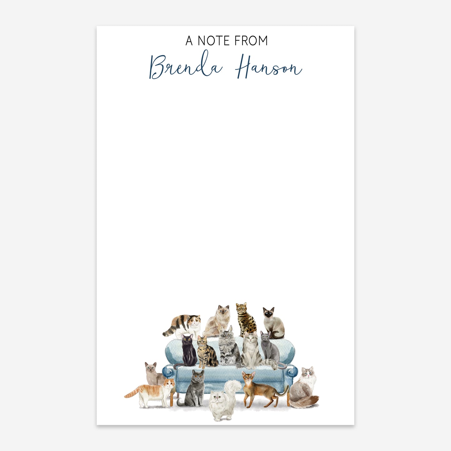 Personalized Cat Lover's Notepad