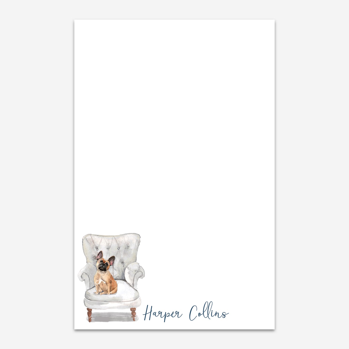Personalized French Bulldog Notepad