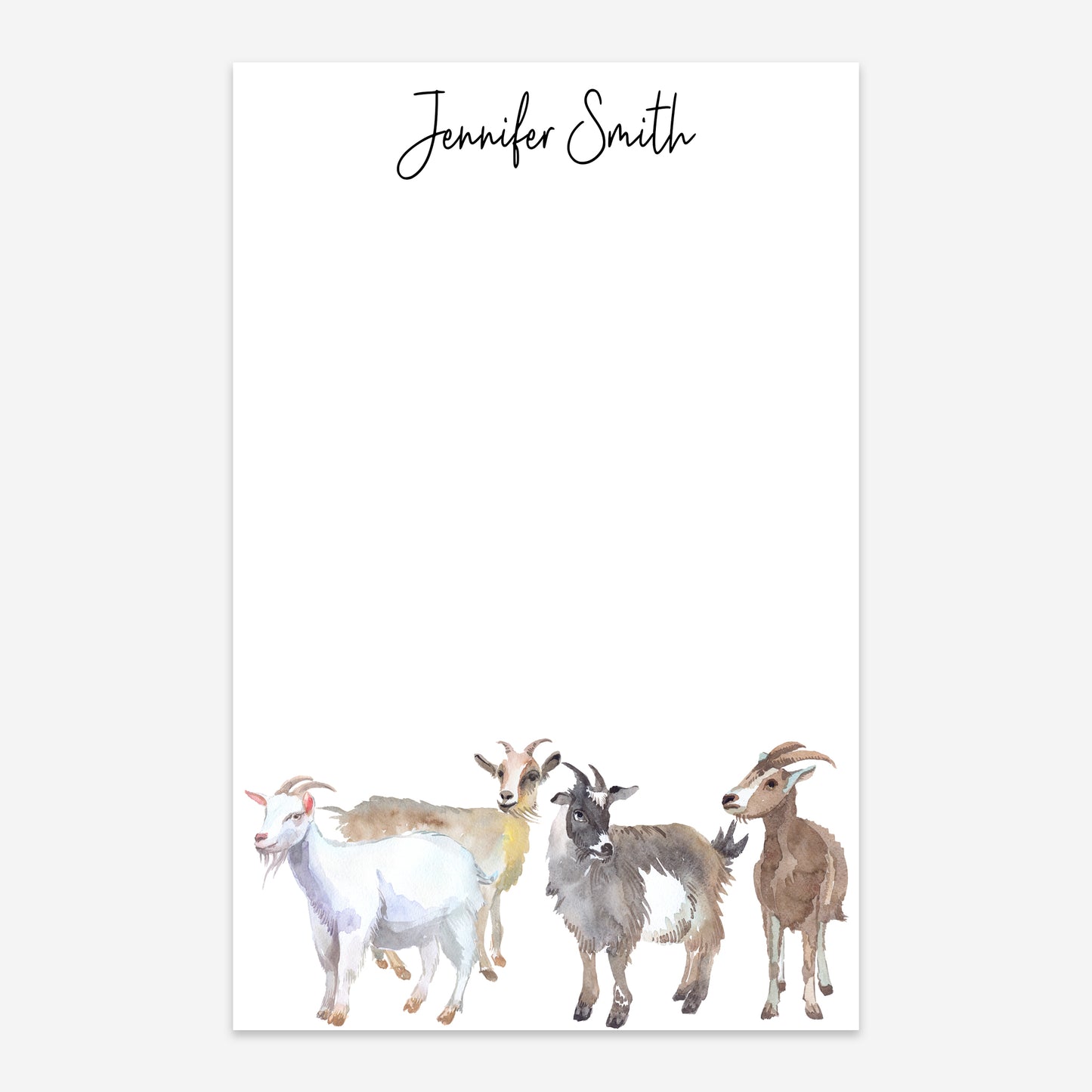 Personalized Goat Notepad
