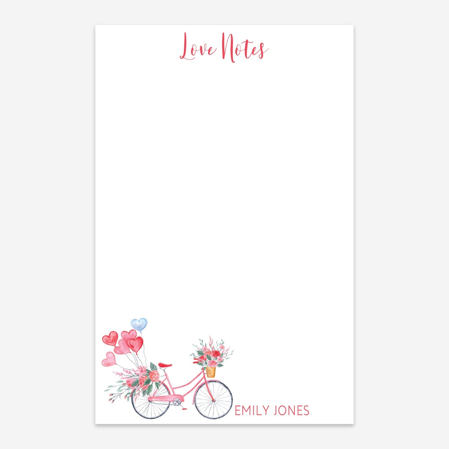 Personalized Love Notes Notepad