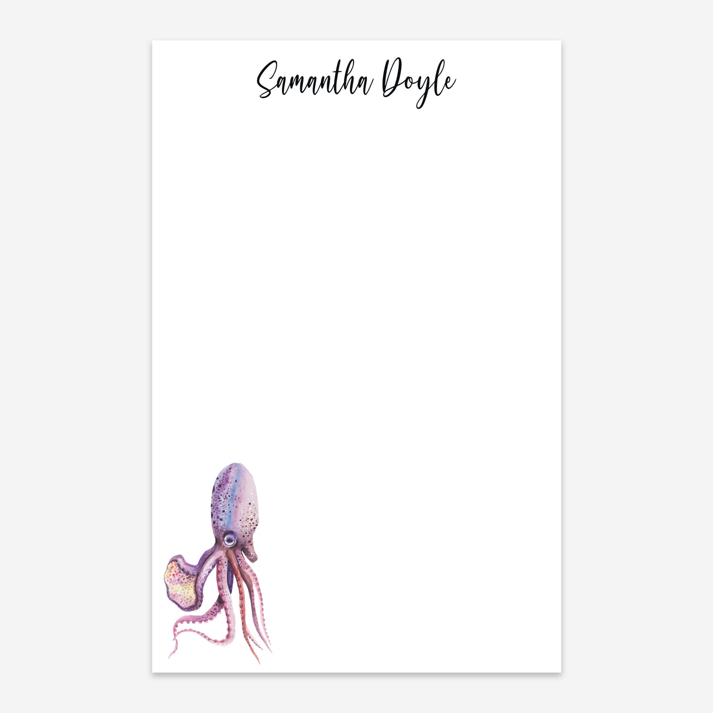 Personalized Squid Notepad