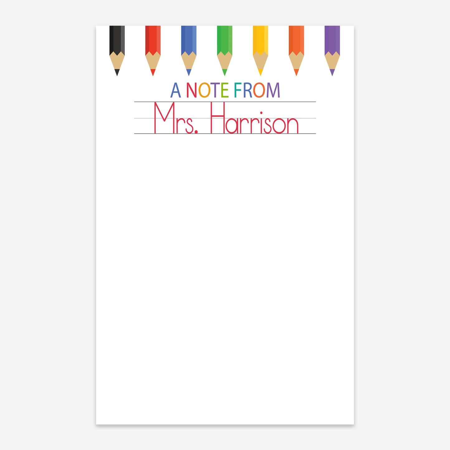 Personalized Teacher Notepad