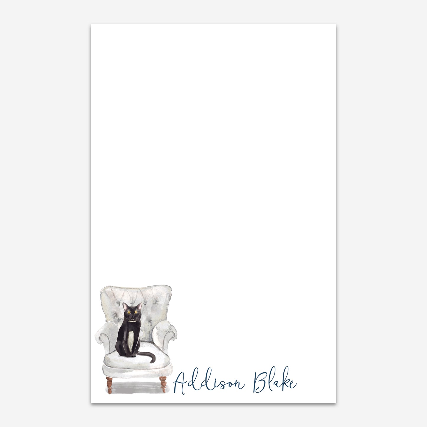 Personalized Tuxedo Cat Notepad