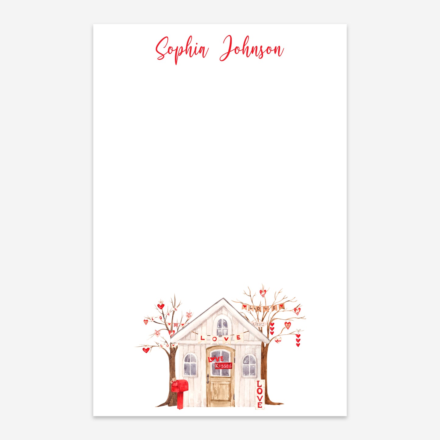 Personalized Love Cottage Notepad