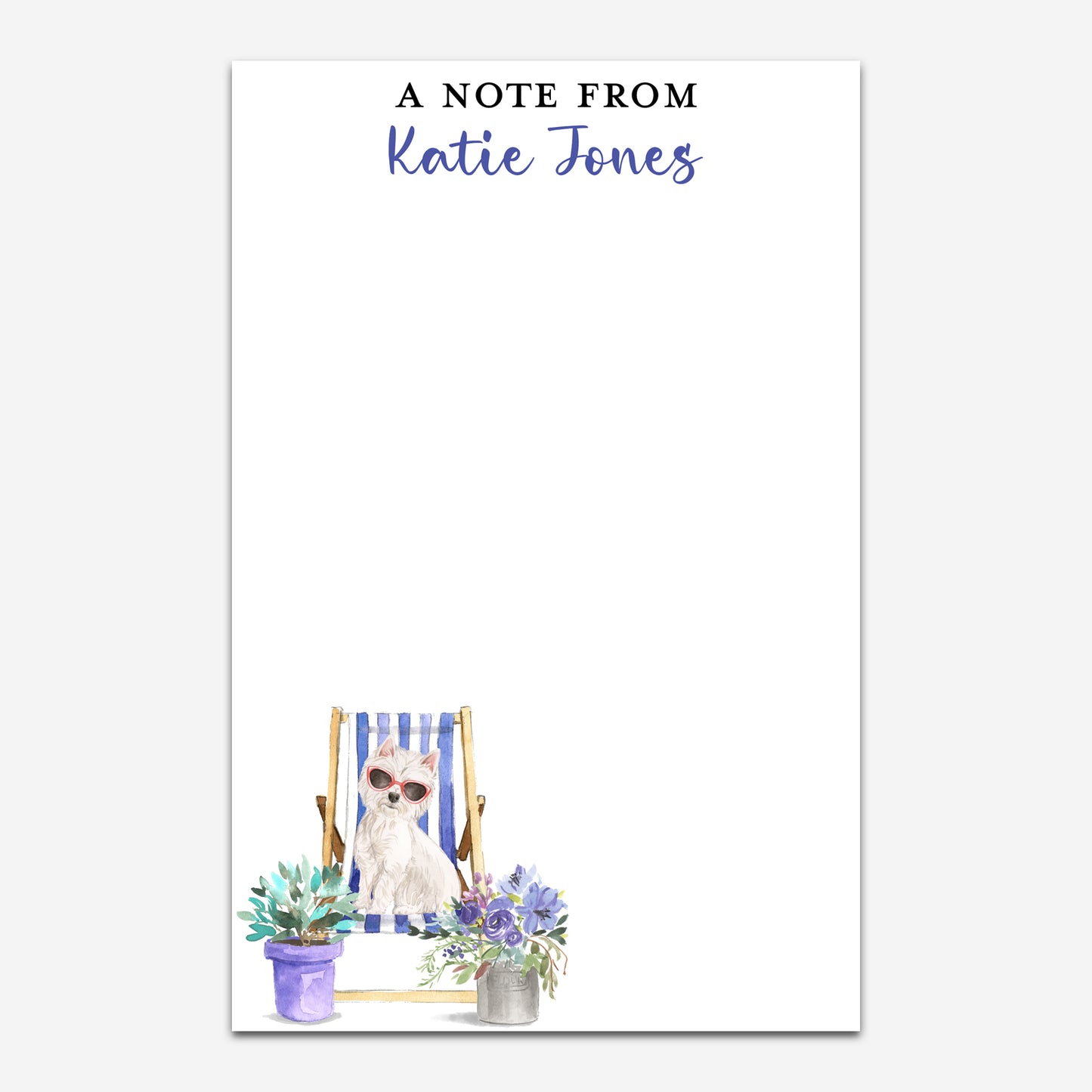 Personalized Westie Notepad