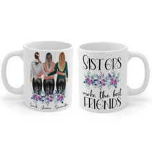 Load image into Gallery viewer, Sisters make the best friends mug
