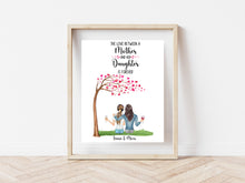 Load image into Gallery viewer, The love between a mother and her daughter - sitting under a tree-  print
